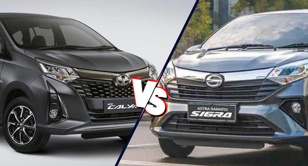 eksterior Toyota Calya vs Daihatsu Sigra