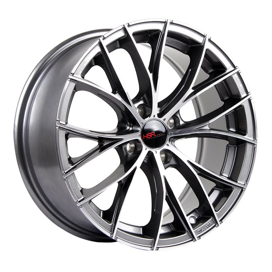 HSR Naples JD140 Ring 16x7 H4x100 ET38 Grey Machine Face3