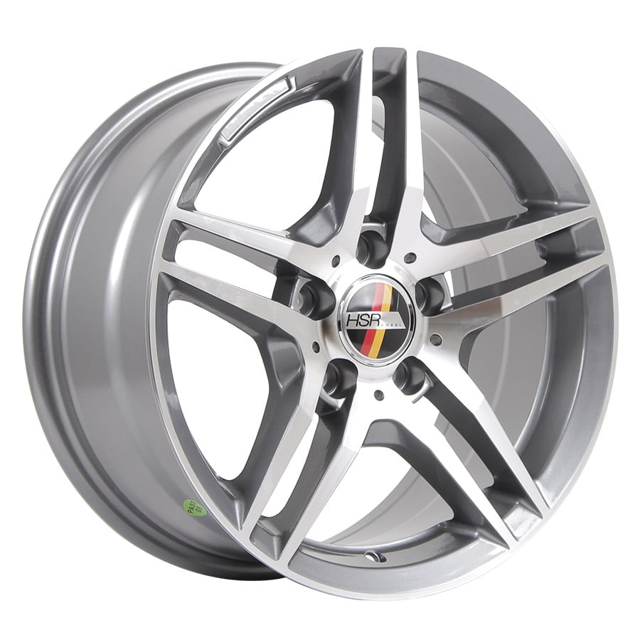 HSR Berlin AM197 Ring 16x7,5 H5x112 ET35 Grey Machine Face
