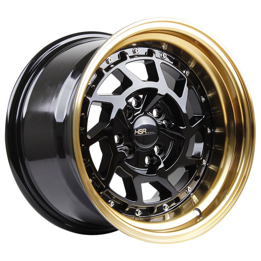 HSR Namrole JD217 Ring 15x8-9 H8x100-114,3 ET30-25 Black Gold Lip