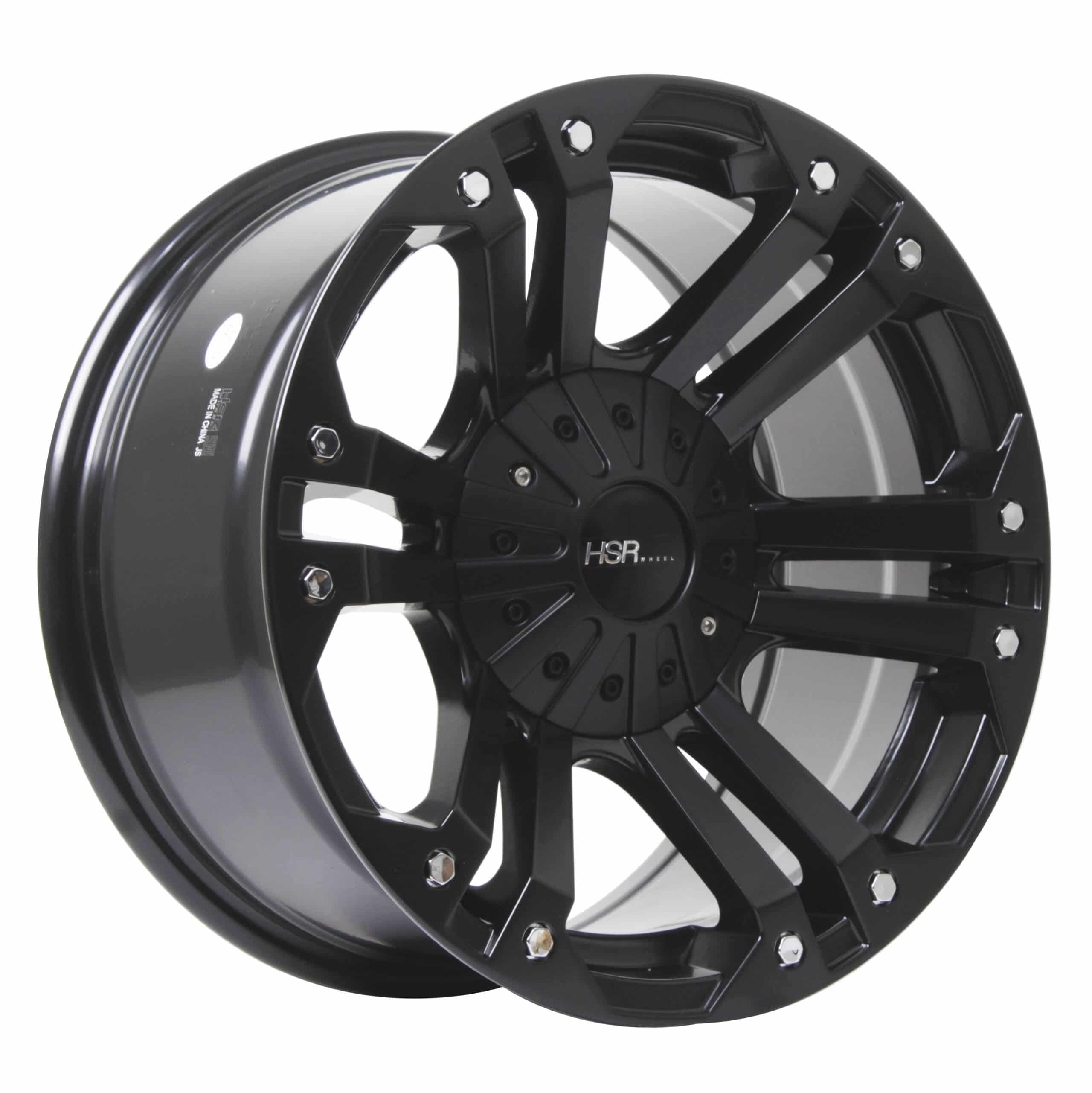 HSR Mongo JT6048 HSR Ring 17x9 H6x139,7 ET20 Semi Matte Black Chrome Rivets