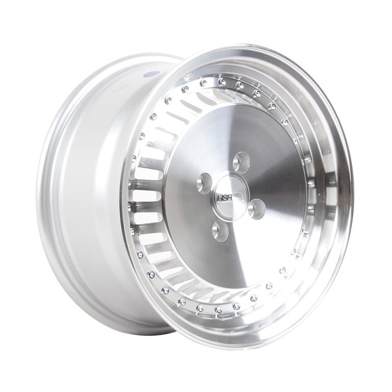 HSR Sasebo H475 Ring 15x7-8 H4x100 ET25-35 Silver Machine Lips