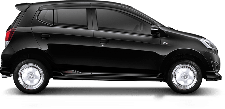  Modifikasi  Mobil  Daihatsu  Ayla  2021 Warna  Hitam  HSR Wheel