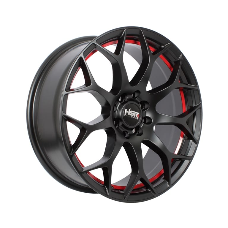 HSR Dockland JD9050 Ring 17x7,5 H8x100-114,3 ET40 Semi Matte Black Red1