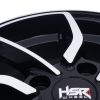 HSR Yabore A026 Ring 14x5,5 H4x100 ET38 Black Machine Face1
