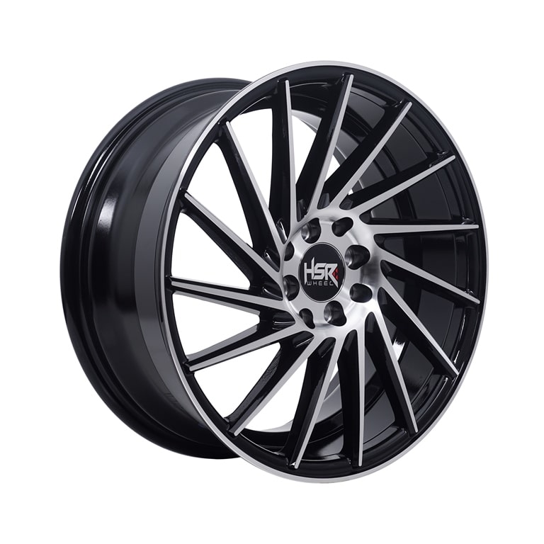 HSR Nagano H589 Ring 17x7,5 H8x100-114,3 ET42 Black Machine Face1